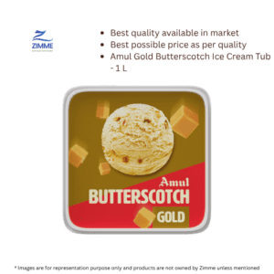 Amul Gold Butterscotch Ice Cream Tub – 1 L