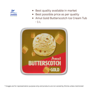 Amul Gold Butterscotch Ice Cream Tub – 1 L
