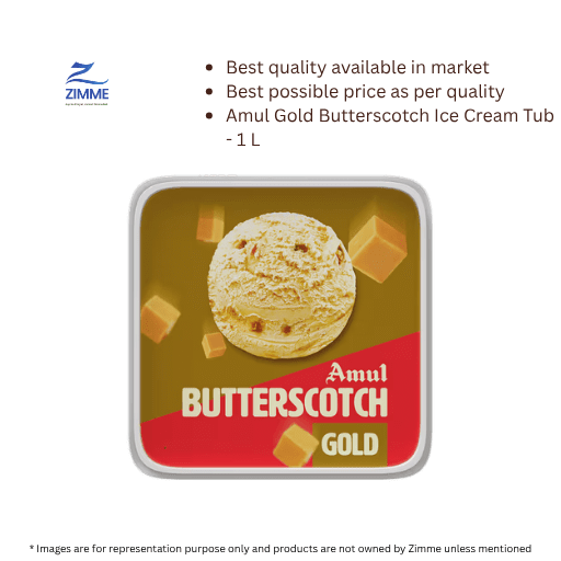 Amul Gold Butterscotch Ice Cream Tub - 1 L