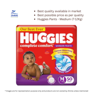 Huggies Comfort Wonder – Medium (7-12Kg) – 50 Pieces