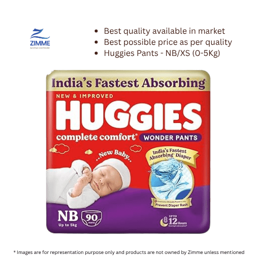 Huggies Comfort Wonder - NBXS (0-5Kg) - 90 Pieces