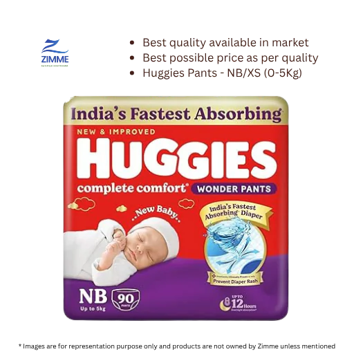Huggies Comfort Wonder - NBXS (0-5Kg) - 90 Pieces