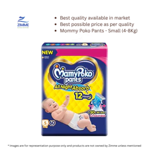 Mommy Poko Pants – Small (4-8Kg) – 60 Pieces
