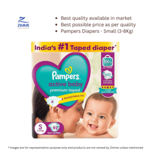 Pampers Active Baby Diapers – Small (3-8Kg) – 92 Pieces