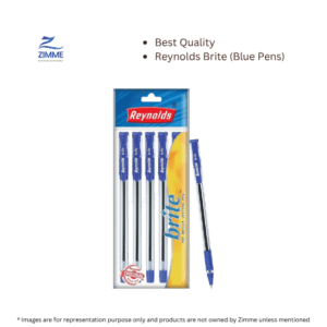 Reynolds Brite Ball Pen (5 Blue Pens Set)