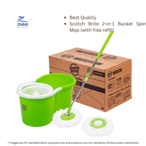 Scotch Brite 2-in-1 Bucket Spin Mop (with free refill)