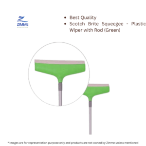 Scotch Brite Squeegee – Plastic Wiper with Rod (Green)