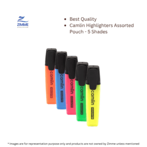 Camlin Highlighters Assorted Pouch – 5 Shades