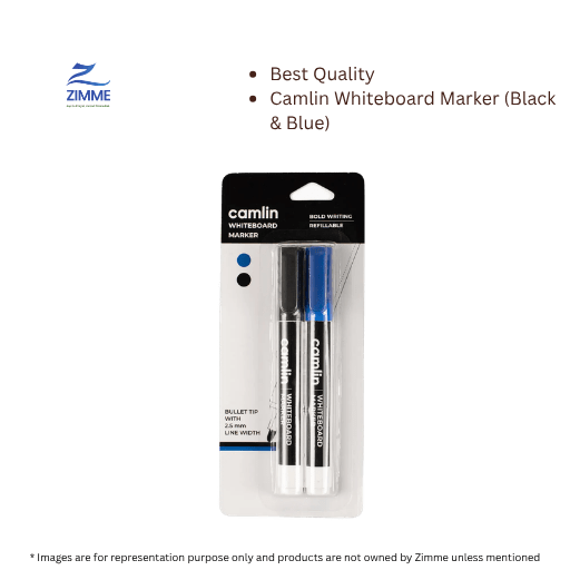 Camlin Whiteboard Marker (Black & Blue)