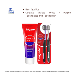 Colgate Visible White – Purple Toothpaste and Toothbrush