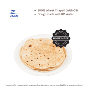 100% Wheat Chapati (with Oil) – 2 Pc