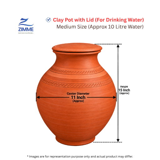 Clay Pot with Lid (For Drinking Water)